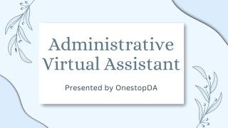 Streamline Your Office Tasks with Virtual Administrative Support by OnestopDA