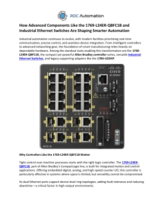 ROC Automation- Industrial Ethernet Switch
