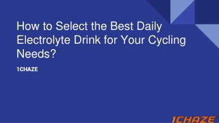 How to Select the Best Daily Electrolyte Drink for Your Cycling Needs?