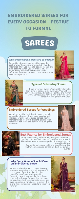 Embroidered Sarees