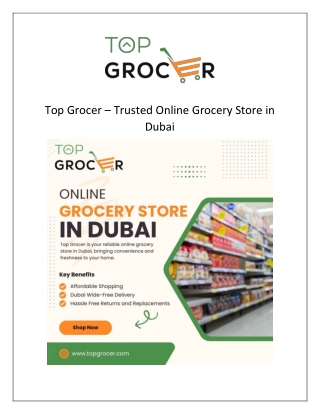 Top Grocer – Trusted Online Grocery Store in Dubai