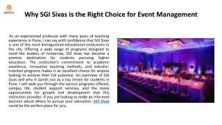 Why SGI Sivas is the Right Choice for Event Management