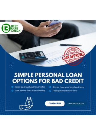 Simple Personal Loan Options for Bad Credit