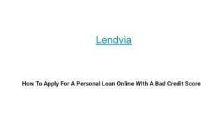 How To Apply For A Personal Loan Online WIth A Bad Credit Score