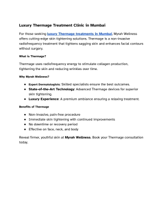 Luxury Thermage Treatment Clinic in Mumbai (1)