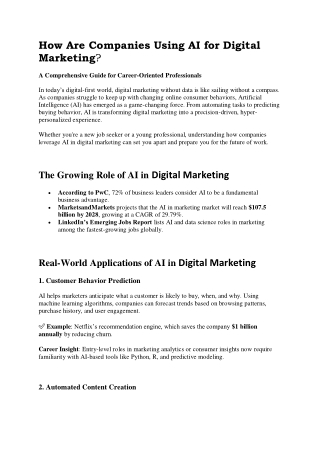 How Are Companies Using AI for Digital Marketing.