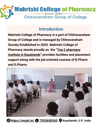 Mahrishi College of Pharmacy