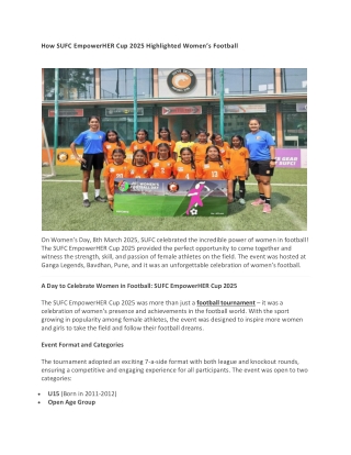 How SUFC EmpowerHER Cup 2025 Highlighted Women’s Football