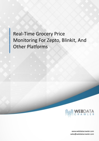 Real-Time Grocery Price Monitoring for Zepto & Blinkit