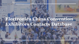 Electronica China Convention Exhibitors Contacts Database