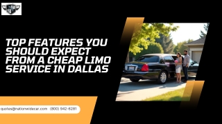 Top Features You Should Expect from a Cheap Limo Service in Dallas