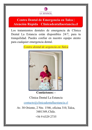 Especialistas en Odontopediatría en Talca | Trato Amoroso · Clinicadentallaestan