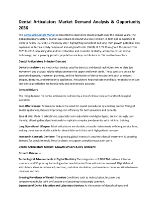 4-Dental Articulators Market