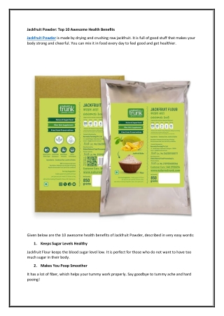 Jackfruit Powder: Top 10 Awesome Health Benefits