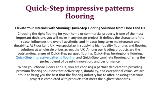 Quick-Step impressive patterns flooring