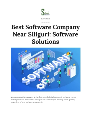 Best Software Company Near Siliguri Software Solutions