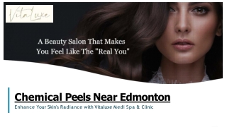 Customized Chemical Peel Edmonton at Vitaluxe
