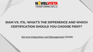 SIAM Certification vs ITIL4 Certification ppt