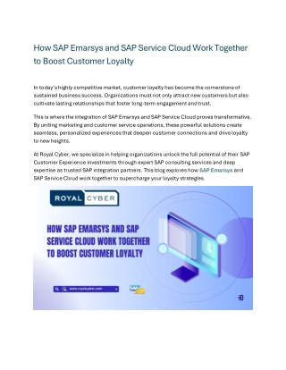How SAP Emarsys and SAP Service Cloud Work Together to Boost
