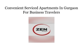 Convenient Serviced Apartments In Gurgaon For Business Travelers