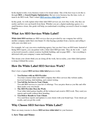 seo services white label