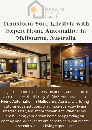Smart Home Solutions You Can Trust | Home Automation Melbourne by MVS