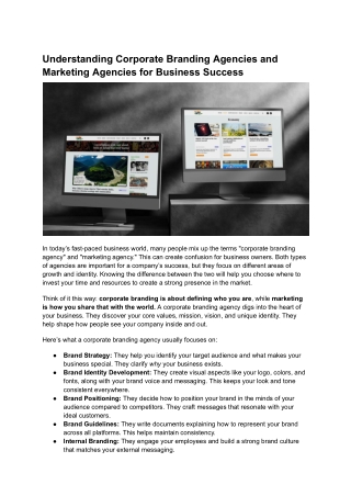 Understanding Corporate Branding Agencies and Marketing Agencies for Business Success