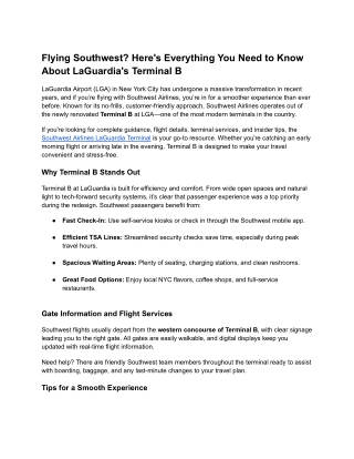 southwest airlines laguardia terminal