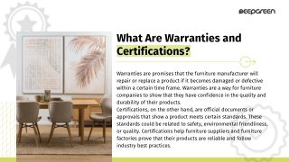 What Are Warranties and Certifications?