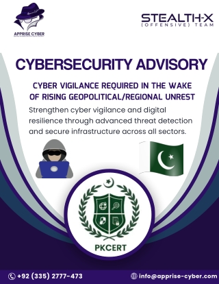 Critical Cybersecurity Update from National CERT Pakistan 2025