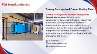 Turnkey Conveyorised Powder Coating Plants