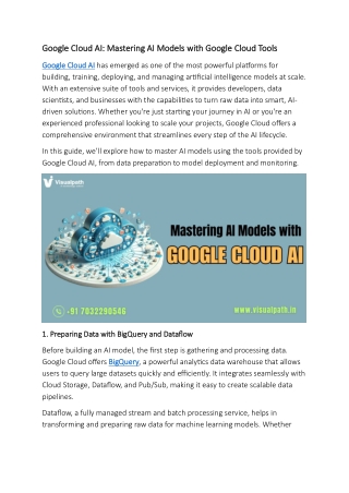 Best Google Cloud AI Course Online - GCP AI Online Training