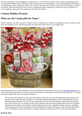 Christmas Gift Baskets & Food Gifts