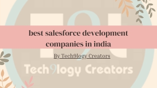 best Salesforce development company in india