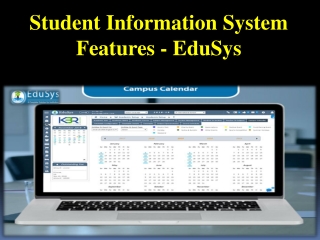 Student Information System Features - EduSys