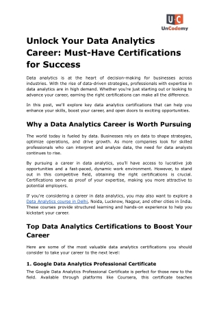 Unlock Your Data Analytics Career_ Must-Have Certifications for Success