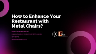 How to Enhance Your Restaurant with Metal Chairs?