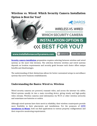 Wireless vs. Wired_ Which Security Camera Installation Option is Best for You_
