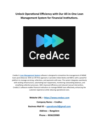 Unlock Operational Efficiency with Our All-in-One Loan Management System for Financial Institutions.