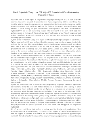 Btech Projects in Vizag _ Live CSE Major IOT Projects for BTech Engineering Students in Vizag