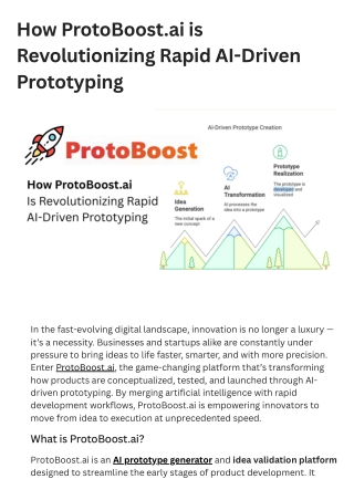 How ProtoBoost.ai is Revolutionizing Rapid AI-Driven Prototyping