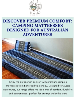 Explore Boho Adventures with the Best Camping Mattress – Single to Queen Size Op