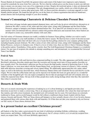 Christmas Gift Baskets Provided