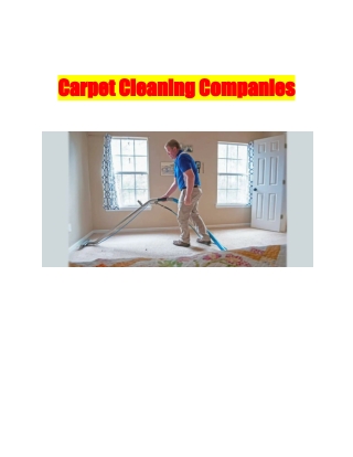 Carpet Cleaning Companies