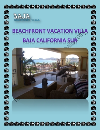 beachfront vacation villa Baja California Sur
