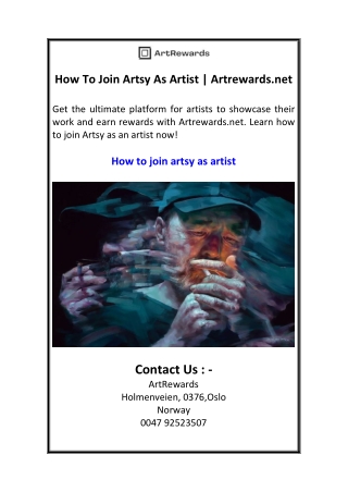 How To Join Artsy As Artist  Artrewards.net