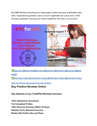 Buy BBB Reviews Get Verified Better Business