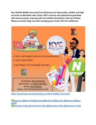 5 Best Sites to Buy, Verified Neteller Accounts