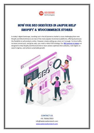 How Our SEO Services in Jaipur Help Shopify & WooCommerce Stores