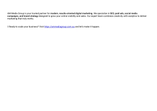 AM Media Group is your trusted partner for modern, results-oriented digital mark